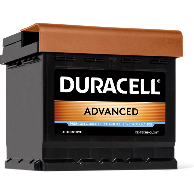 063 car battery 12v 44ah 440cca duracell advanced b13 - 3 year warranty