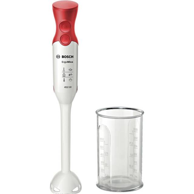 Bosch ErgoMixx MSM64010 - handmixer - vit/röd