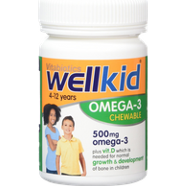 Vitabiotics - Wellkid Omega-3 Chewable - Orange - 60 Capsules