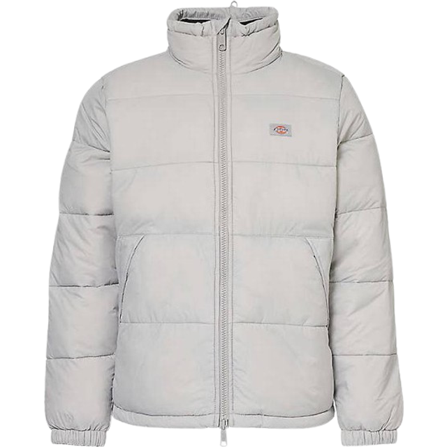 Dickies Mens Ultimate Gray Waldenburg Logo-patch Shell Puffer Jacket S