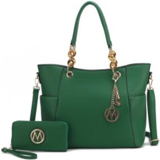 MKF Collection Tote Bag for Women With Wallet Purse  Vegan Leather Top-Handle Removable Shoulder Strap Handbag By Mia K