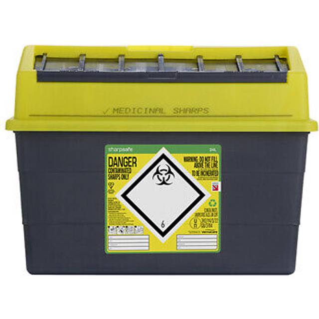 Sharpsafe SHARP SAFE SHARPS BIN 24LTR - Yellow
