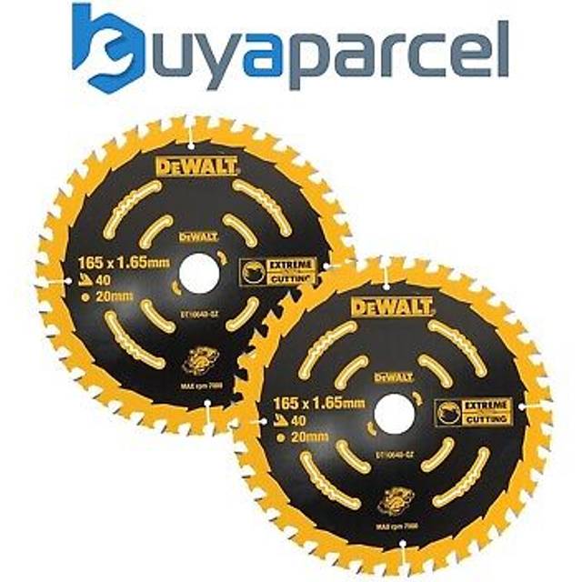 Dewalt - DT10640 2 x Circular Saw Blade 165 x 20 x 40T Extreme Framing DCS391