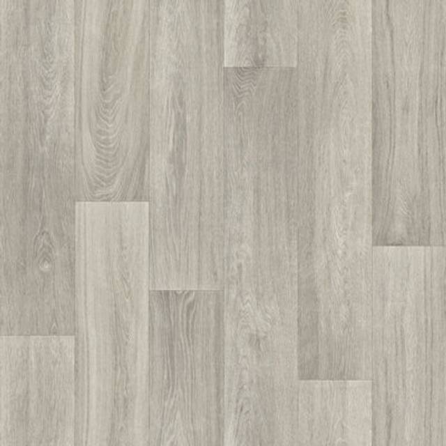 Grey Wood Effect 1.90mm Textile Backed Vinyl Flooring Sheet-6mX3m - One Size