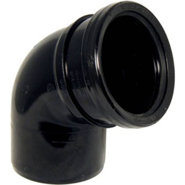 Floplast 110mm soil 112.5' socket/spigot bend black