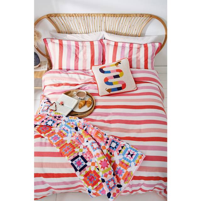 100% BCI Cotton Duvet Set - Pink (Super King - 2 Pillowcase (48 x 74 cm))