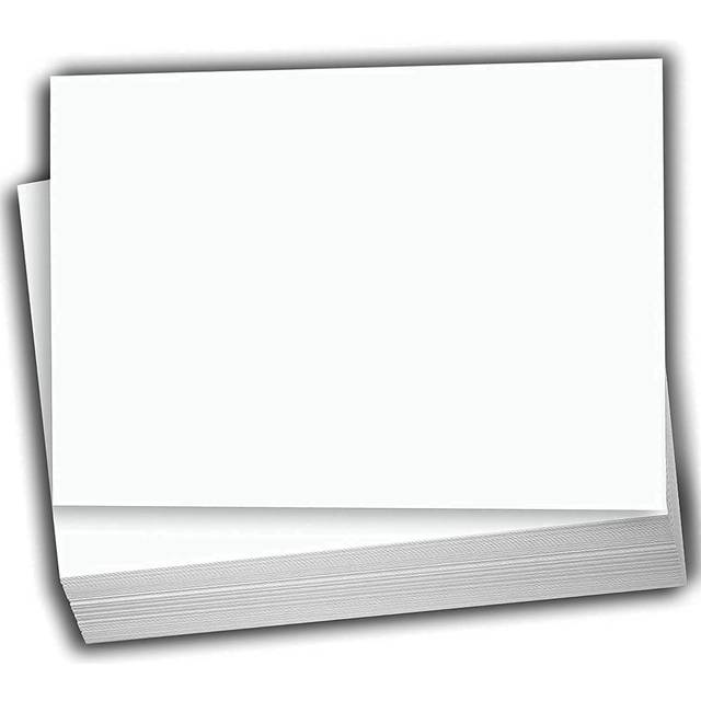 "Hamilco White Cardstock Thick Paper - 4 x 6"""" Blank Heavy Weight 120 lb Cover Card Stock - 100 Pack"