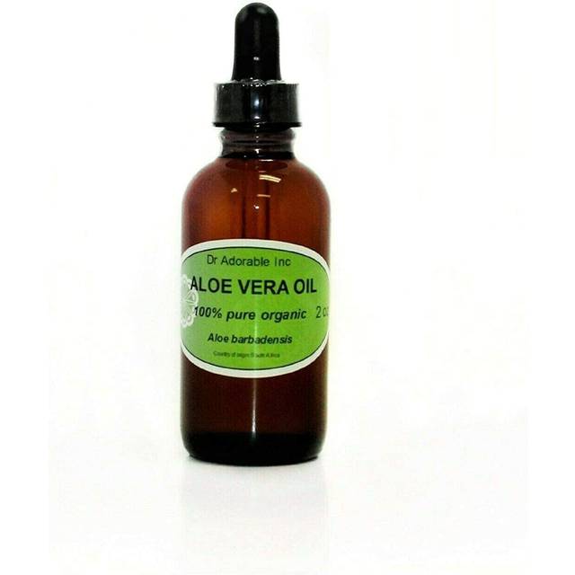 Dr Adorable - Aloe Vera Oil - Pure Natural - 2 oz Amber Glass Bottle with Glass Dropper