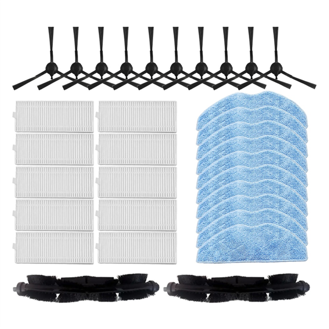 For Choice R2 Roller Side Brush Hepa Filter Mop Cloths Rag Kit