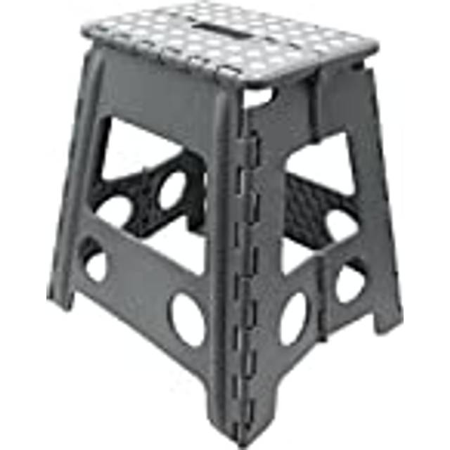 Zollner hopfällbar pall, stabil, ca 39 cm hög, plast, antracit