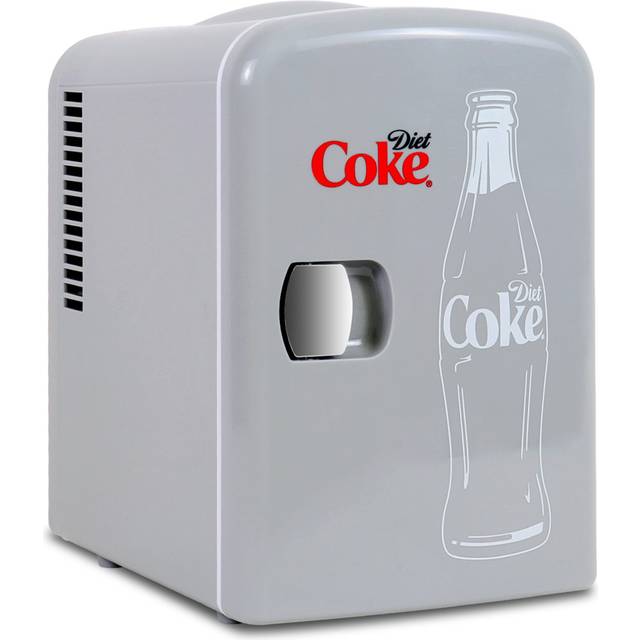 Coca Cola Diet Portable 4L Mini Fridge - Grey (10cm H X 6.9cm W X 9.4cm D)