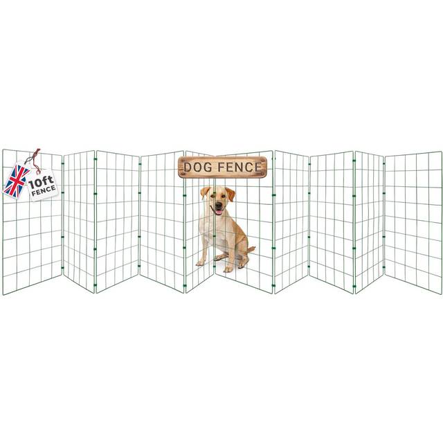 100cm H x 50cm W Metal Fence Panels - Green (50cm W X 100cm H X 1cm D)