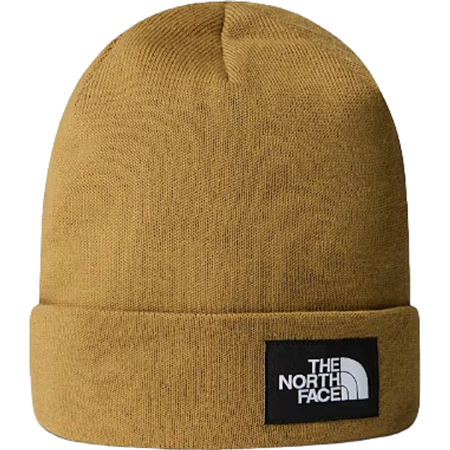 Unisex The North Face Dock Worker Beanie - Brown - Size OS - Deep Fit - Cuffed - Logo - Hats - Recycled Polyester - Skiing - Hiking - Casual