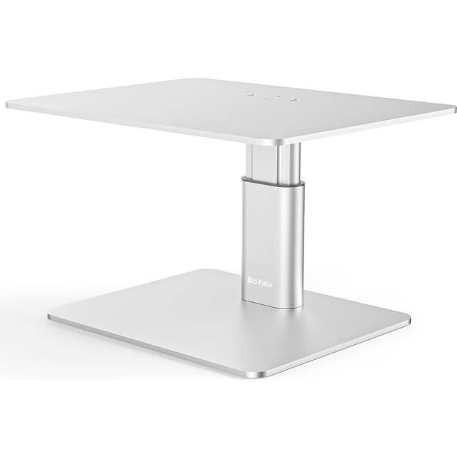 BoYata Monitor Riser Stand  Adjustable Height Metal Desktop Stand Storage Organizer Compatible with TV  PC  Laptop  Computer  iMac  and All