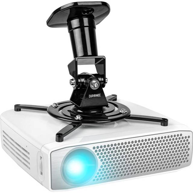 Duronic PB03XB Projector Mount, Ceiling/Wall Bracket, 13.6kg Capacity, Universal, Heavy Duty, Fittings Included, Rotate 360