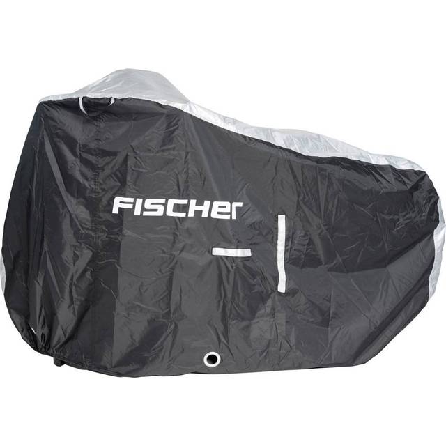 Fischer E-cykelgarage premium | högkvalitativt e-cykelskydd | öppning för laddningskabel | skyddsfodral | vattentät | inklusive förvaringsväska, silver-svart
