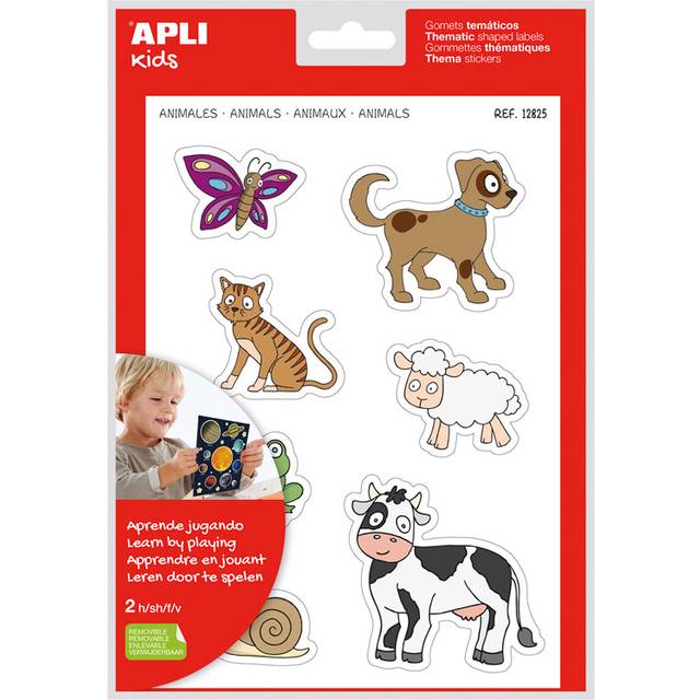 APLI Kids 12825 - Maxi klistermärken Djurtema 2 ark