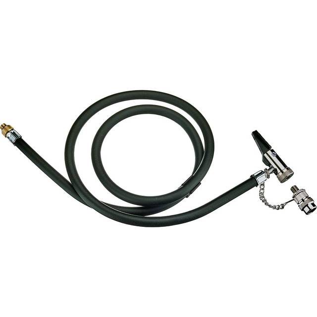 Double valve foot pump hose with chain SKS - Noir