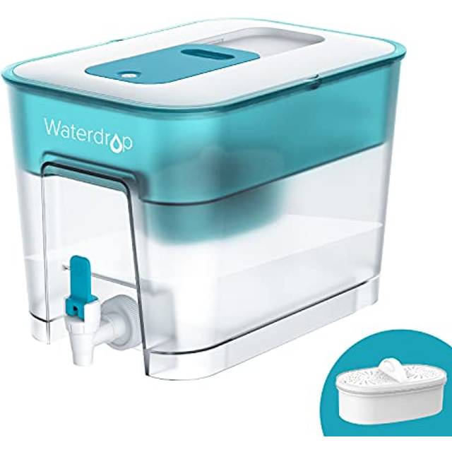 Waterdrop 200-Gallon Long-Life 40-Cup Large Water Filter Dispenser with 1 Filter  for Home and Office  5X Times Lifetime  Reduces Chlorine  PFOA/PFOS