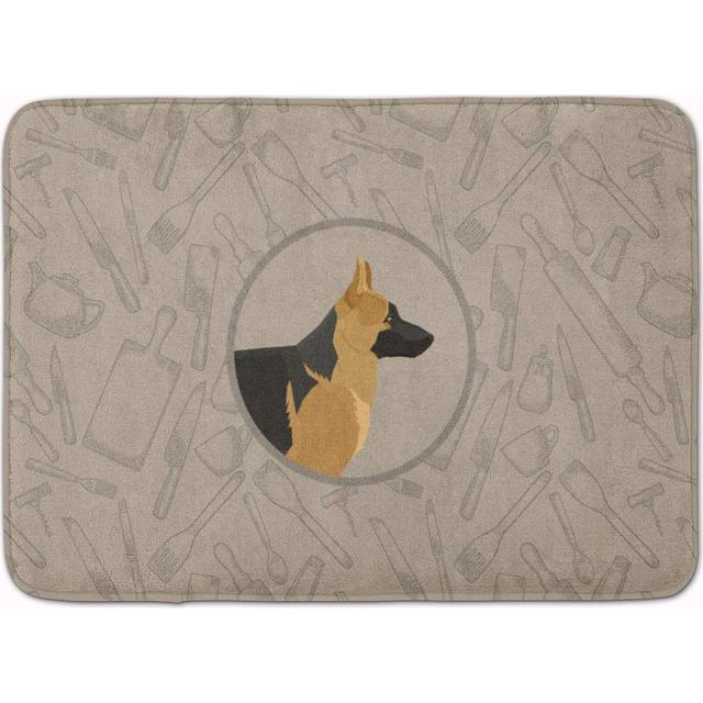 """""""""Caroline's Treasures German Shepherd In the Kitchen Machine Washable Memory Foam Mat doormats  Multicolor"""""""""