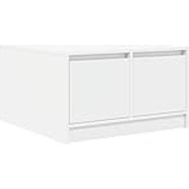 vidaXL Med Skuffer 70,5 x 70 x 40 cm Hvid Sofabord