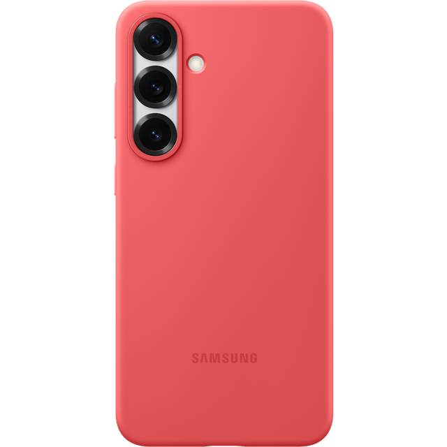 SAMSUNG Färgglatt silikonfodral för Galaxy S25+, röd