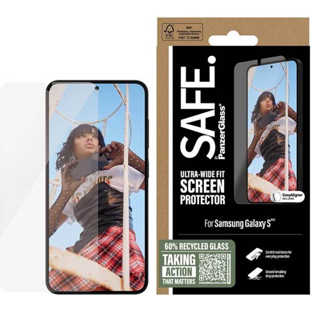 Safe by panzerglass - ultra-wide fit screen protector for samsung galaxy s25/s24