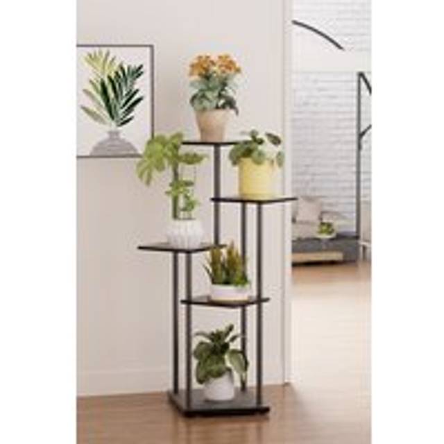 5-Tier Plant Stand Plant Display - Black - One Size