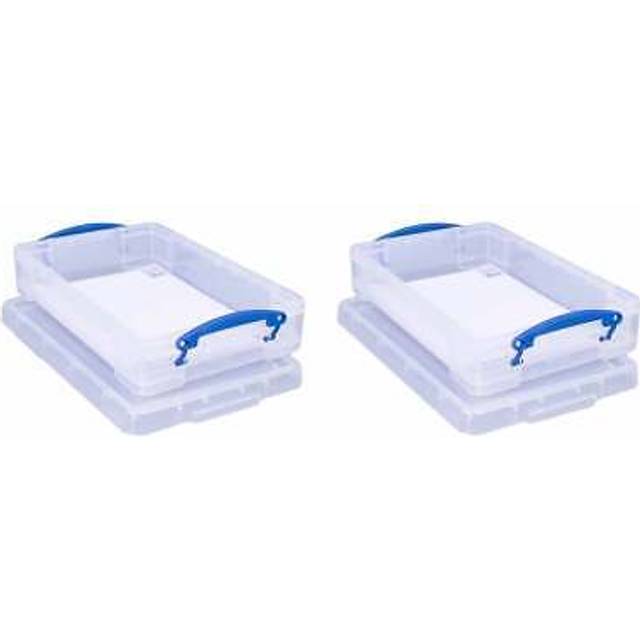 Really Useful Box 4 Litre Pack of 2, Clear
