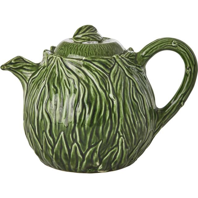 RICE Rice ceramic teapot 1.6 L Embossed kale design