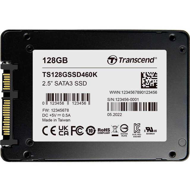 Transcend 128 GB SSD-hårddisk mSATA TS128GSSD460K-VS1