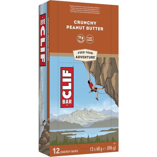 Clif Natural Energy Bar 68g - Pack of 12 - Crunchy Peanut Butter