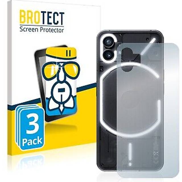 3x glass screen protector for nothing phone (1) (back) protective glass