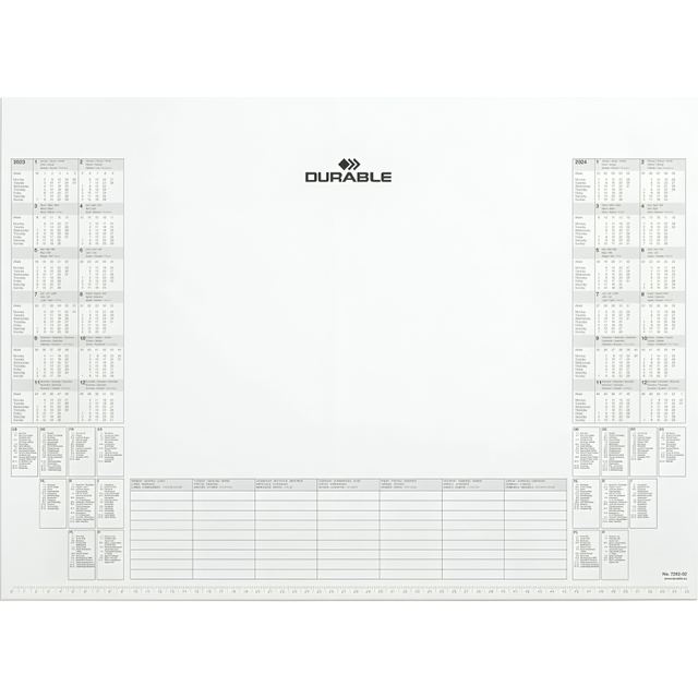 DURABLE Desk Mat 7292/02 Paper White 57 x 41 cm 25 Sheets