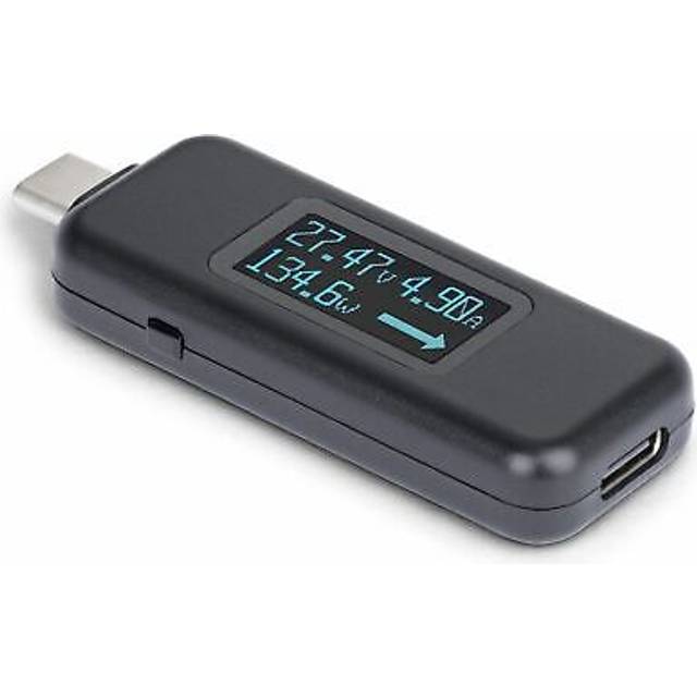 StarTech.com USB-C Power Tester, Digital Multimeter, Bi-Directional Voltage and Current Meter, Up to 240W PD EPR, Portable USB-C Cable and Port Power Meter Tester