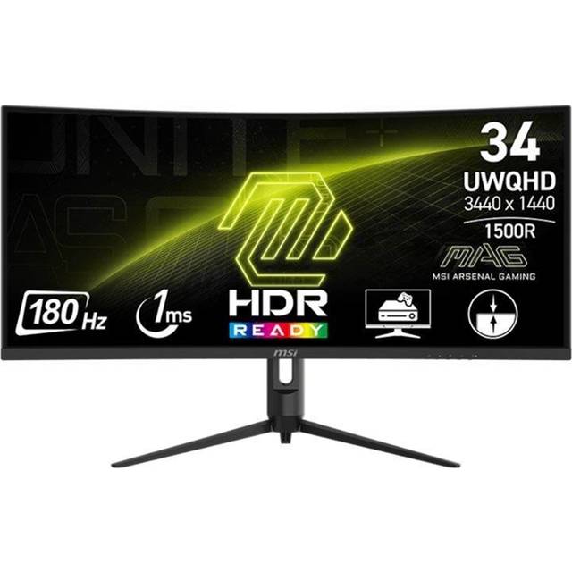 MAG 342CQR E2 - 34" - Curved - 3440x1440 - VA - 180hz - 1 ms - Gaming
