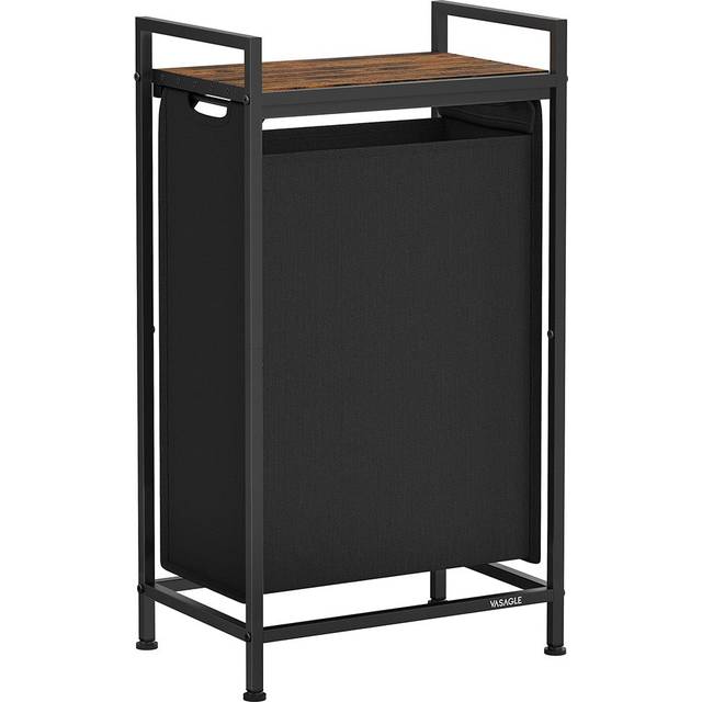4-fack Tvättkorg, Avtagbara Tvättpåsar, Tvättsortering, 4 X 40l, Svart Och Grå