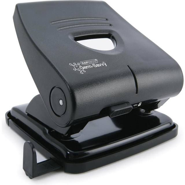 Rapesco 827P Punch 2-Hole ABS-top Capacity 27x 80gsm Black - PF827PB2