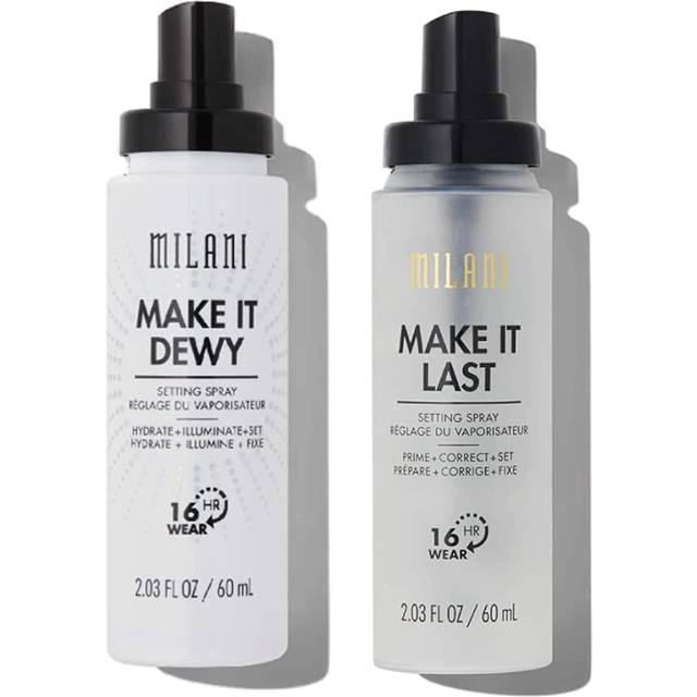 Milani Make It Last Original - Natural Finish 3-in-1 Primer and Setting Spray + Make It Dewy Setting Spray 3 in 1- Hydrate + Illuminate + Set Makeup F