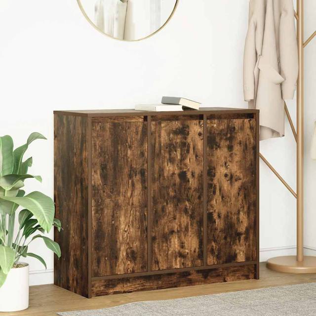 vidaXL Sideboard Smoked Oak 85x34x76 cm Engineered Wood - Brown