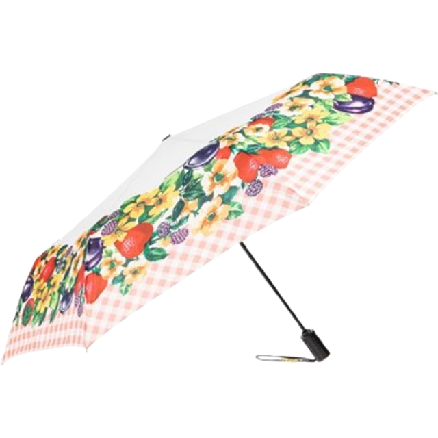 Moschino, Accessoarer, unisex, ONE Size, Polyester, Hopfällbart paraply med logotyp - multicolor (ONE SIZE)