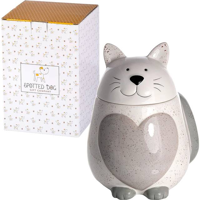 Kitchen storage jar ceramic novelty cat tea coffee sugar treats gift cat lovers