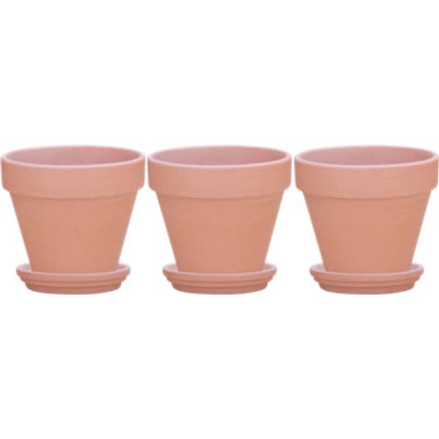 Verve Terracotta Trio Plant Pot (Dia) 13Cm, (H)11.5Cm - One Size