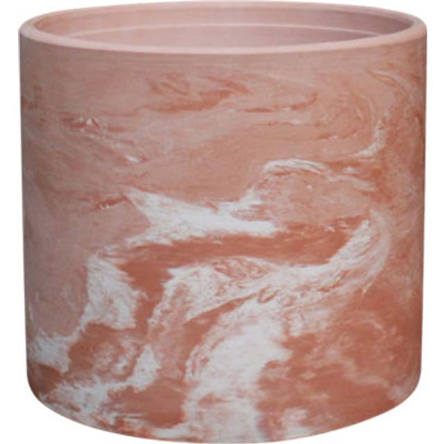 Verve Marble Effect Terracotta Plant Pot (Dia) 8Cm, (H)7.5Cm - One Size