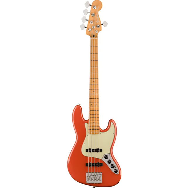 (B-Stock) Fender Player Plus Jazz Bass V MN Fiesta Red 5-String Electric Bass with Gig Bag