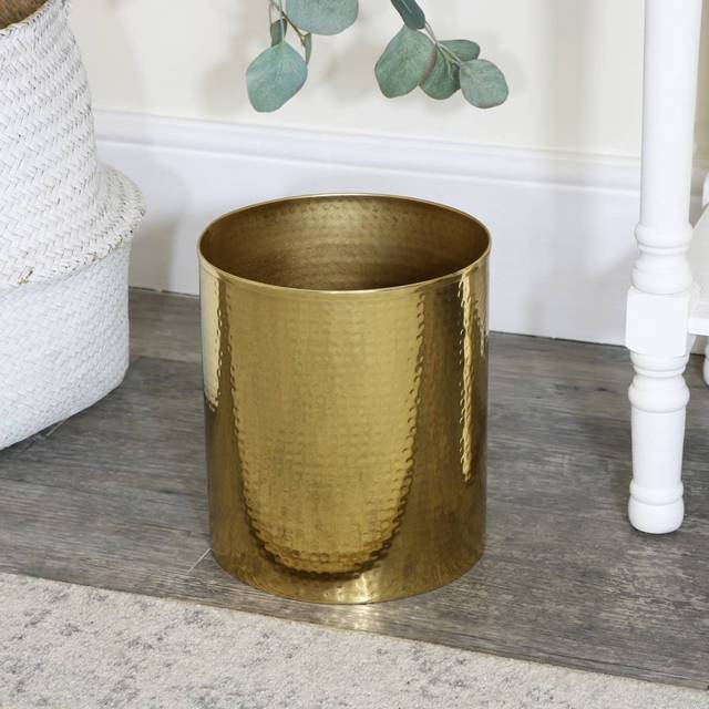 Vinalhaven Waste Bin - Gold