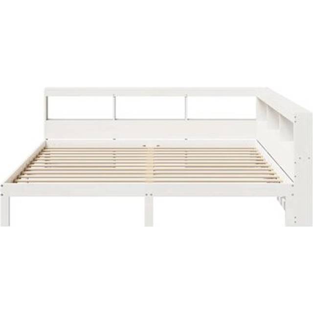 vidaXL Bookcase Bed without Mattress 180x200 cm Super King Solid Wood Pine - Brown
