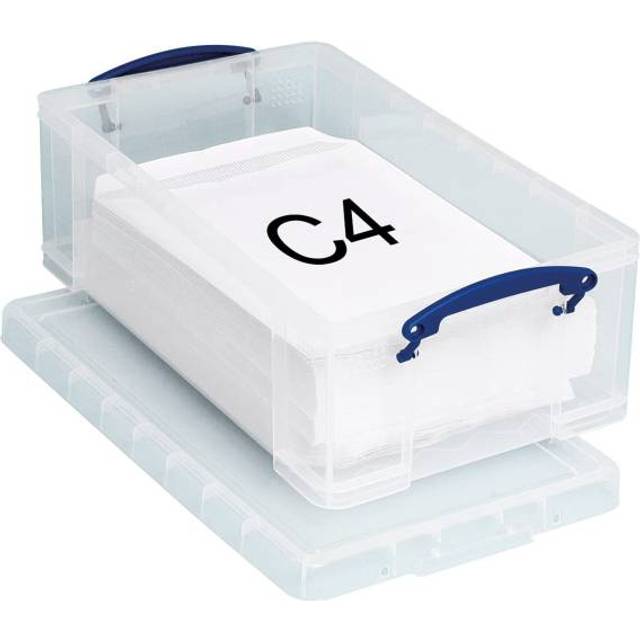 Really Useful Boxes Clear Plastic Storage Box 12L - Transparent