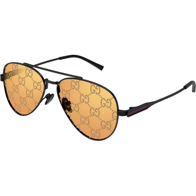 Gucci Orange Logo Pilot Mens Sunglasses GG1874S 005 57 (OS)