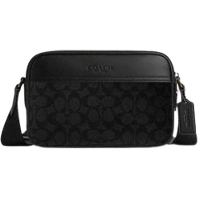 Coach Mens Graham Crossbody In Signature Bag - Charcoal - One Size